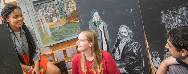 Students in the painting studio.