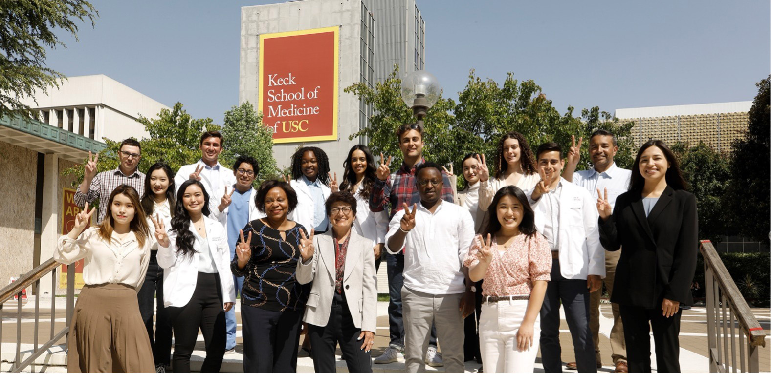 Dean Carolyn C. Meltzer, students, faculty and staff of the Keck School of Medicine of USC.