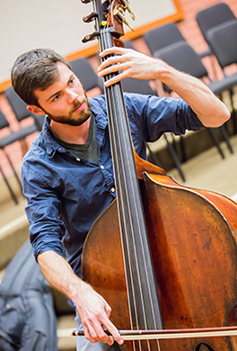Thornton School of Music student plays the cello.